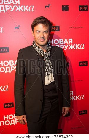 MOSCOW - OCTOBER, 4:  Francois Ozon. Premiere of the movie New Girlfriend, October, 4, 2014 at Gogol Center in Moscow, Russia