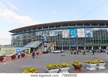 Main Railway Station Of Busan City, South Korea