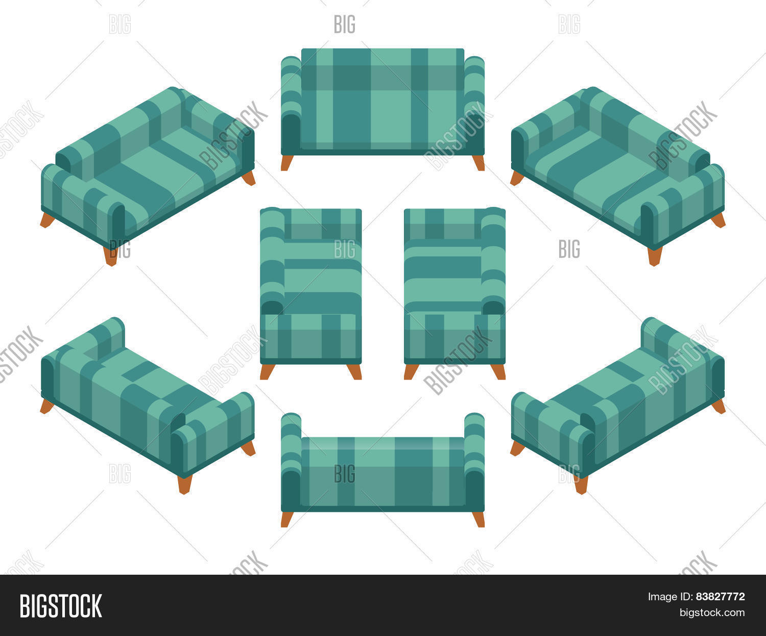 Isometric Sofa Vector & Photo (Free Trial) | Bigstock