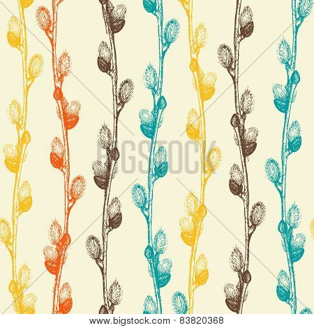 Vector willow background.