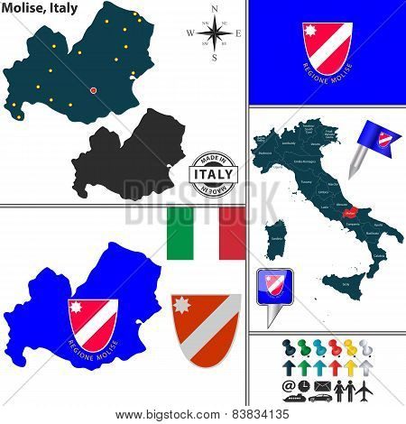 Map Of Molise, Italy