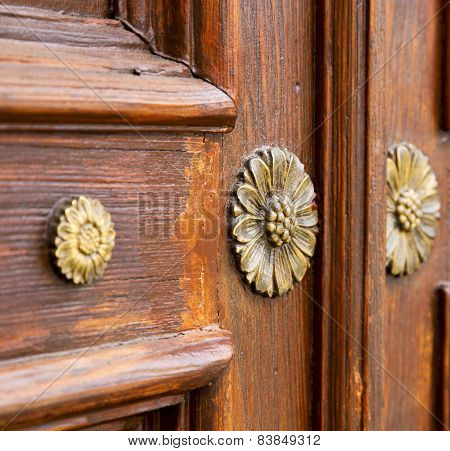 Abstract    Closed Wood Door Crenna Gallarate Varese Italy