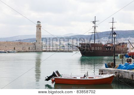Lighthouse Of Rethymno, Crete, Greece