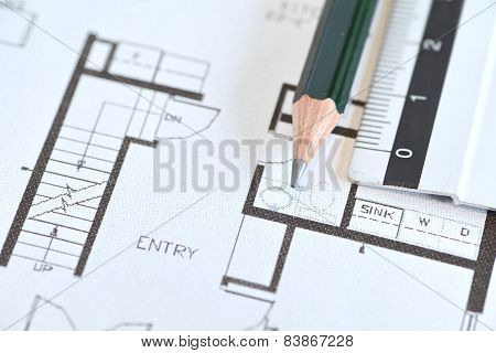 Architect rolls and plans