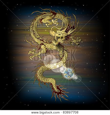 Chinese Dragon In Space