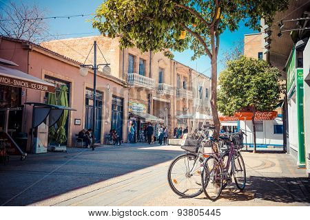 NICOSIA - APRIL 13 : Ledra street crossing point on April 13 2015 in Nicosia Cyprus. Checkpoint at the buffer zone that divide Ledra street