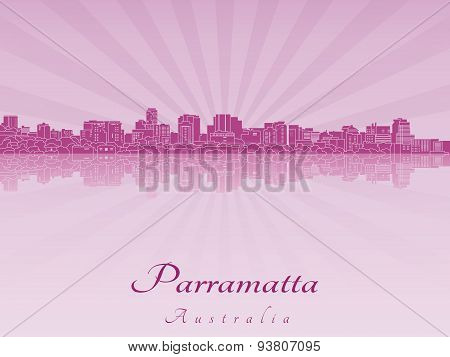 Parramatta Skyline In Purple Radiant Orchid
