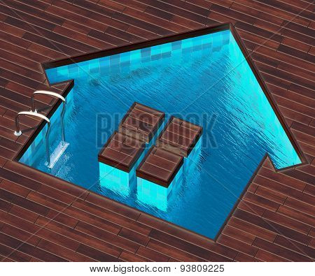 Shaped Pool House