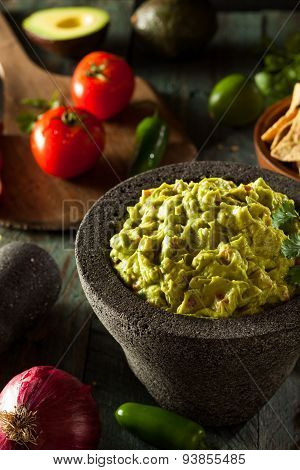 Homemade Fresh Guacamole And Chips