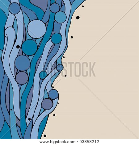 Blue doodle background