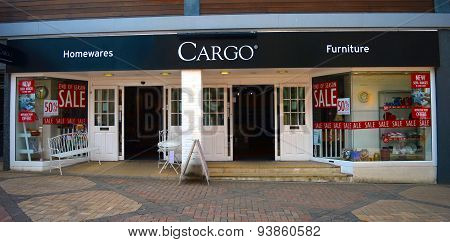BRACKNELL, UK - JUNE 18 2015: Branch of 'Cargo' Shop in Bracknell