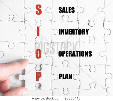 Last Puzzle Piece With Business Acronym Siop