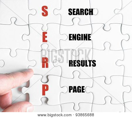 Last Puzzle Piece With Business Acronym Serp