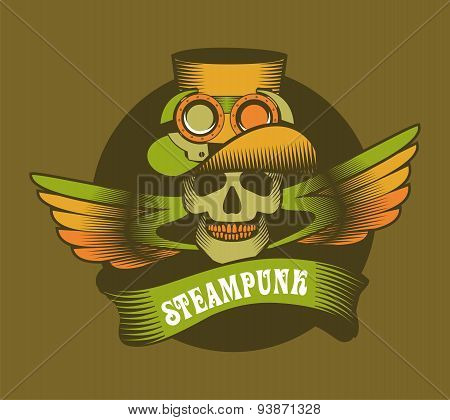 Steampunk Mechanism Skull