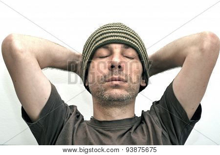 Young Man Suffering From Toothache, Teeth Pain, Swollen Face
