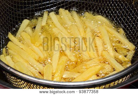 French Fries Fried In Oil