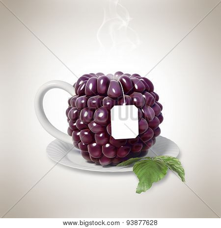 Blackberry tea cup