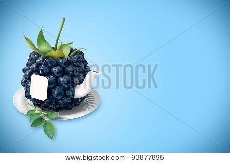 Blueberry tea cup
