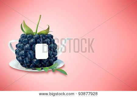 Blueberry tea cup