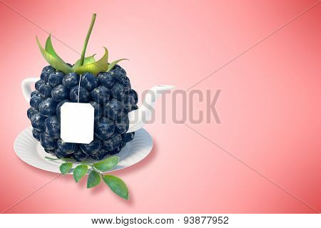 Blueberry tea cup