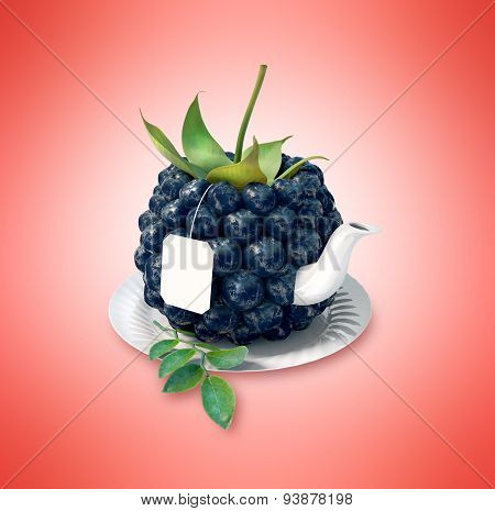 Blueberry tea cup