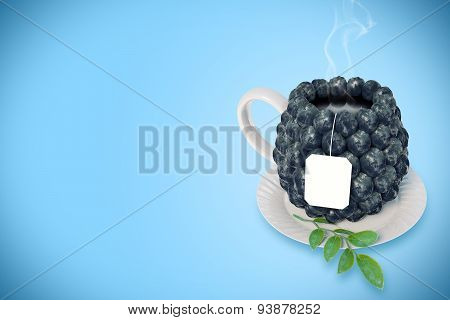 Blueberry tea cup