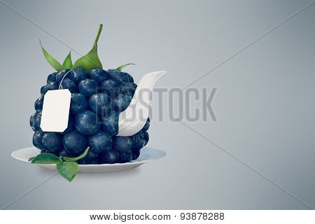 Blueberry tea cup