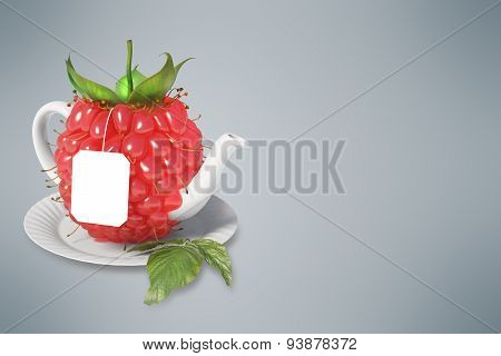 Raspberry tea cup