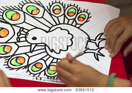 Child painting
