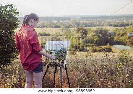 Artist On The Plain Air