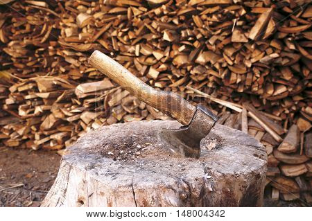 folded pile of firewood as background photo for micro-stock