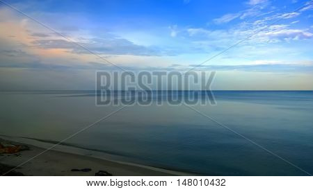 The tranquil sea is abtract of life and the background