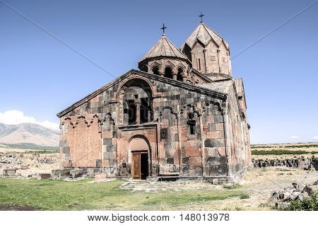Facade the restored monastery the fifth century Ohanavank