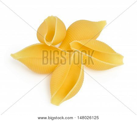 Heap of pasta isolated on the white background