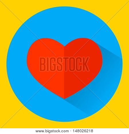 red heart vector image flat style, eps10