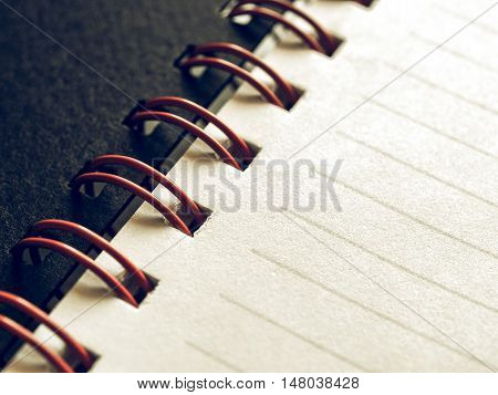 Vintage Looking Blank Notebook Page