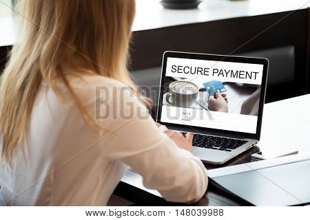 Modern Woman Using Online Payment Interface