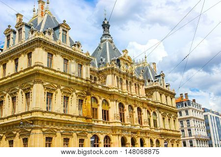 Palais de la Bourse also called Palais du Commerce at Place des Cordelier in Lyon, France