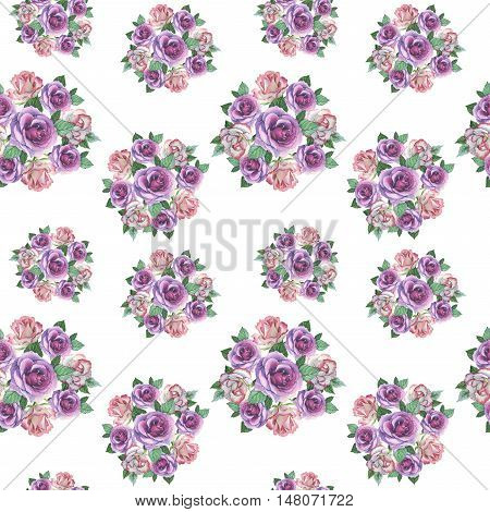 Wildflower rose flower pattern in a watercolor style isolated. Full name of the plant: rose, platyrhodon, rosa. Aquarelle flower could be used for background, texture, pattern, frame or border.