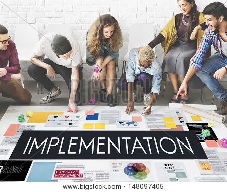 Implementation Accomplish Installing Perform Concept