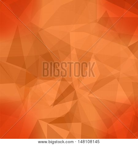 Orange Light Polygonal Mosaic Background. Business Design Templates. Triangular Geometric Pattern