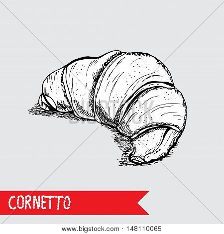 Hand Drawn Croissant