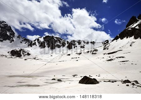 Snowy Mountain At Nice Sun Day