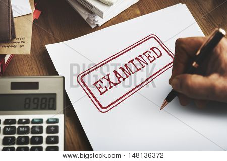 Examined Authorised Certified Verified Approve Concept