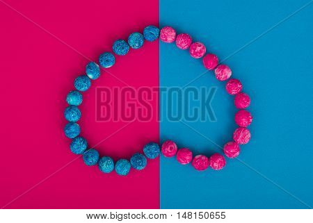 Abstract Colorful Background. Modern Material Design. Two colors with decoraions