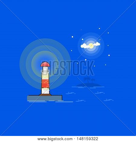 Lighthouse Vector outline cartoon illustration vector art