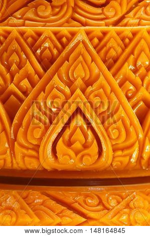 Carving Candle closeup detail texture art background
