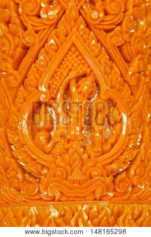 Carving Candle Closeup Detail Texture Background Art