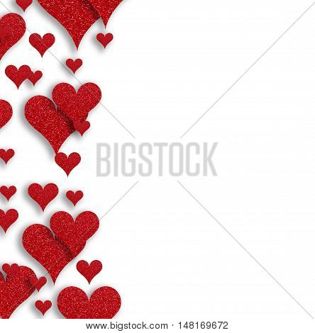 Valentines Day. Abstract Paper Hearts. Love, Heart For Valentines Day Background