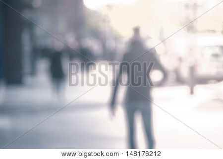 City commuters at sunset. Blurred background image for business, modile apps, and other uses.